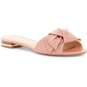 Michael Kors Pink Faux Leather Willa Slides